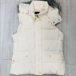 Talbots Puffer Hooded SZ M Cream New With Tag
